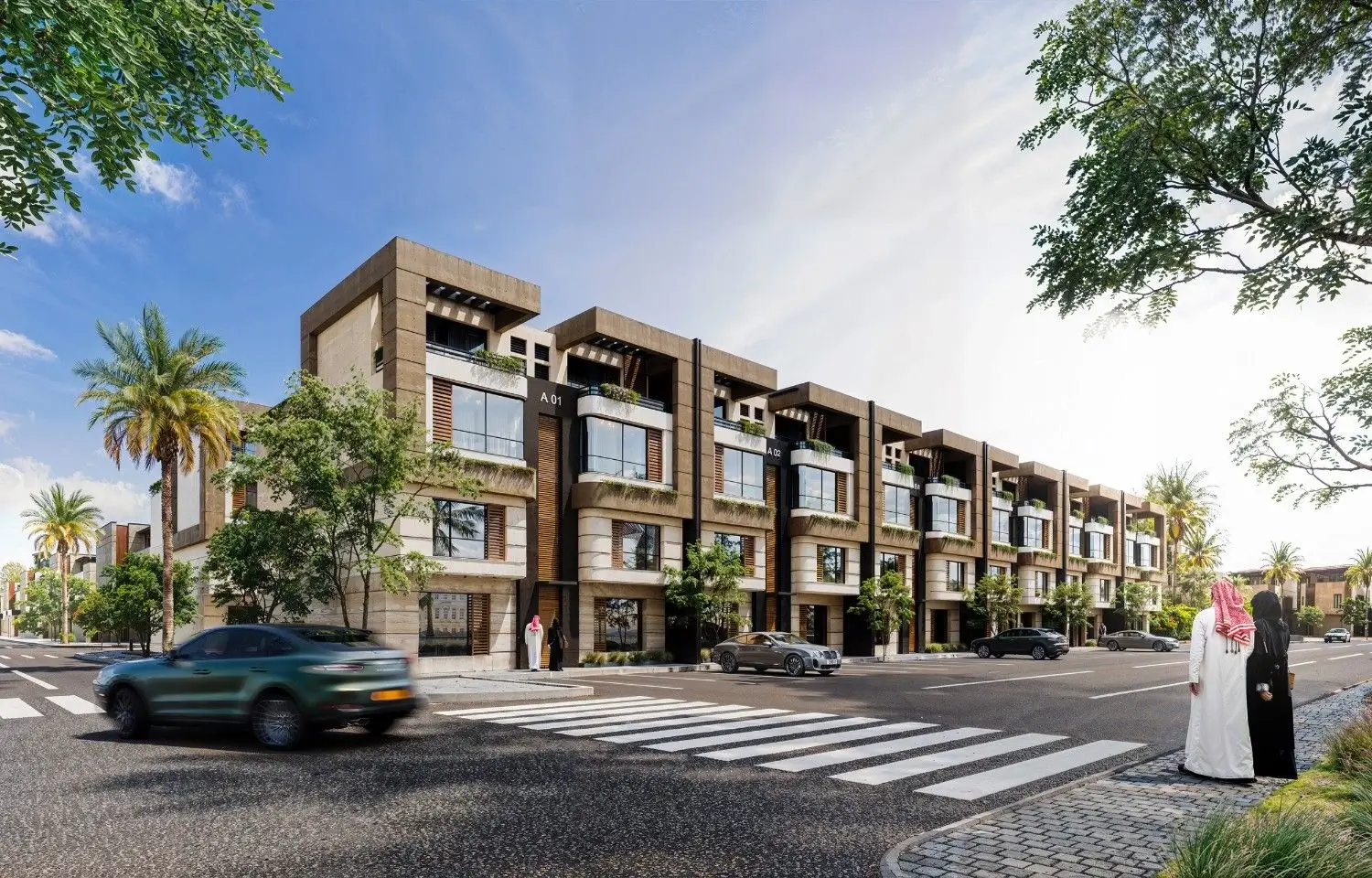Najd 4 compound buildings exterior render
