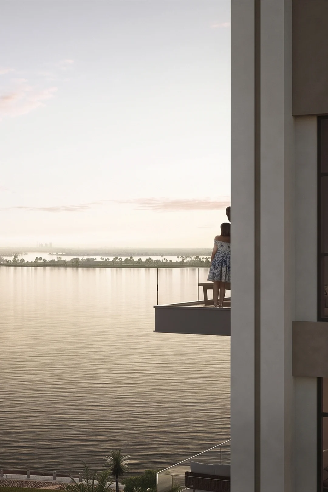 Balcony view over the bay, Yas Island