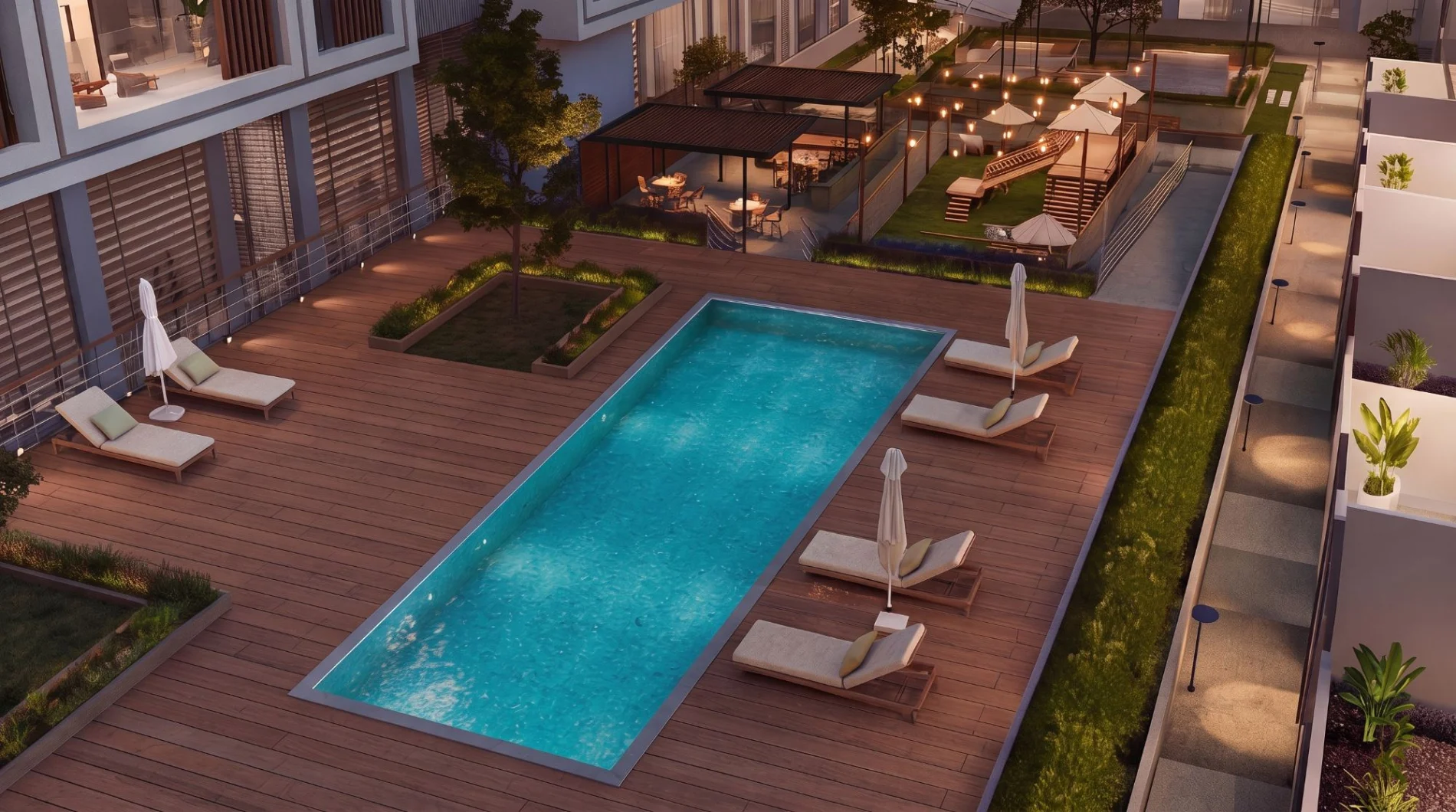 Large swimming pools