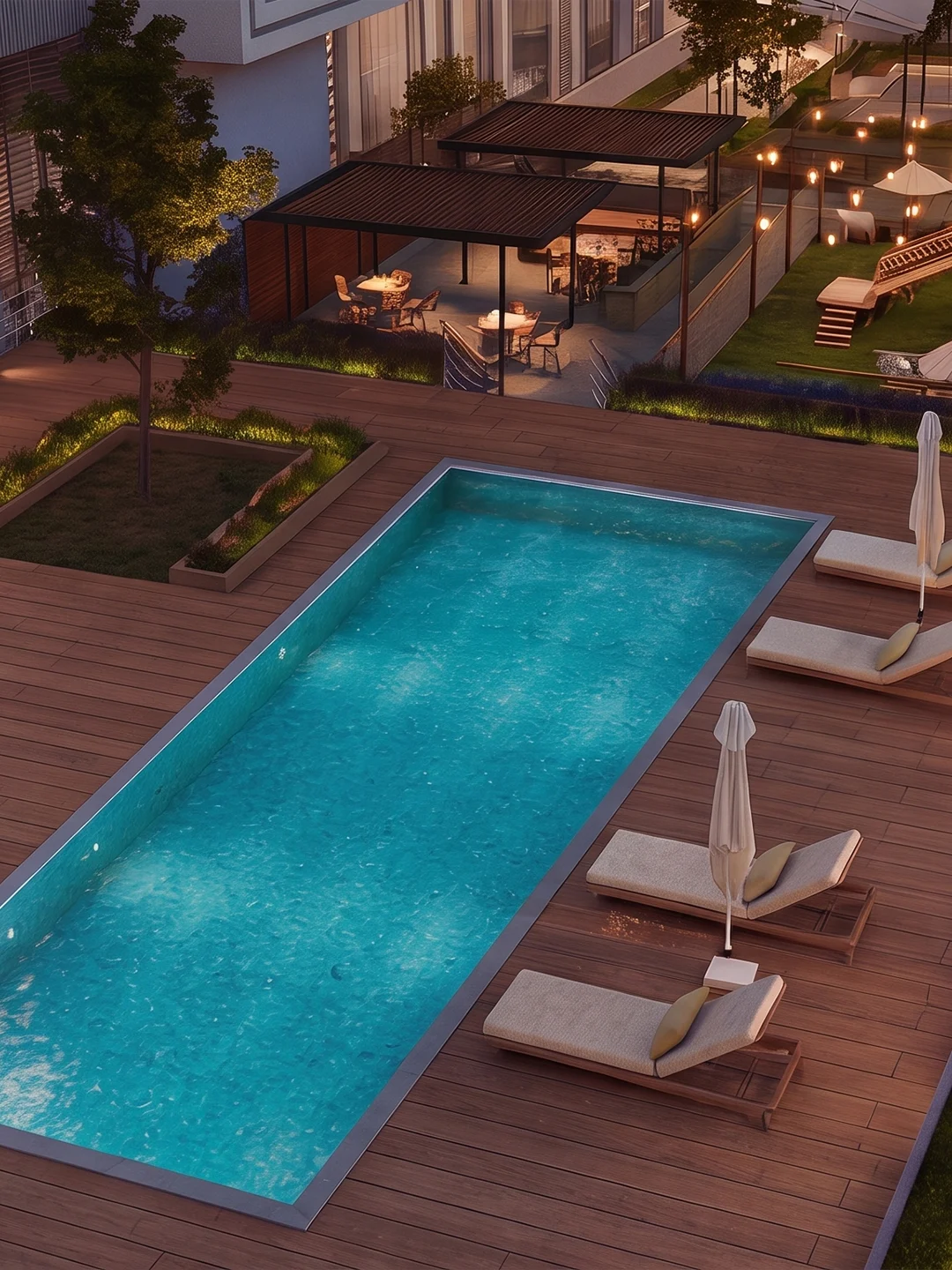 Large swimming pools