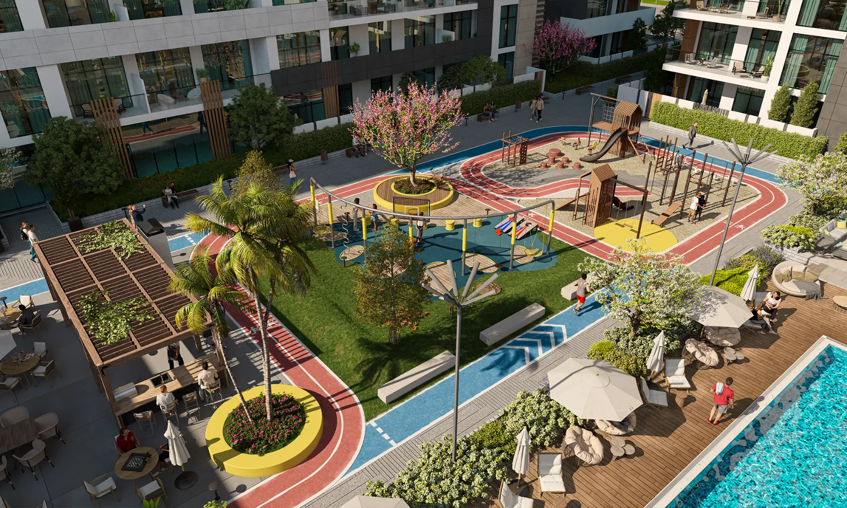 Playground and running track