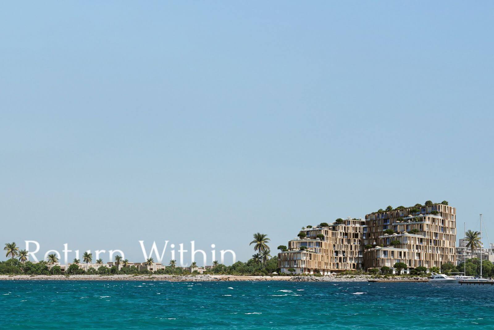 Waterfront view of The Wadi residences from the sea